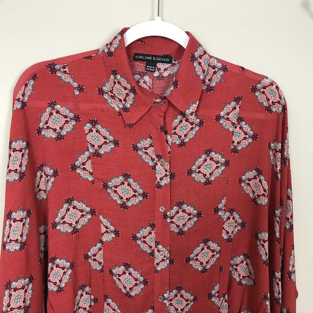 HARLOWE & GRAHAM Button up blouse Sz XS